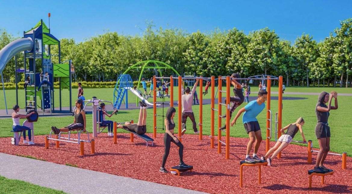 Central Park in Park Farm could have an outdoor gym. Picture: ABC
