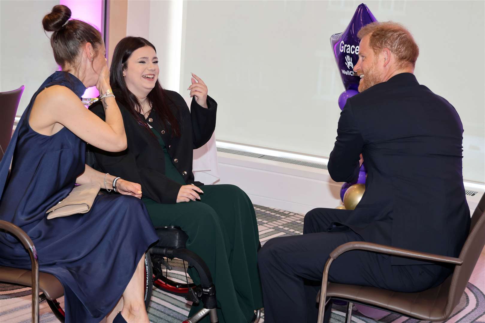 Prince Harry, The Duke of Sussex, attended the awards to meet winners and their families at a pre-ceremony reception. Picture: Antony Thompson/Thousand Word Media Ltd