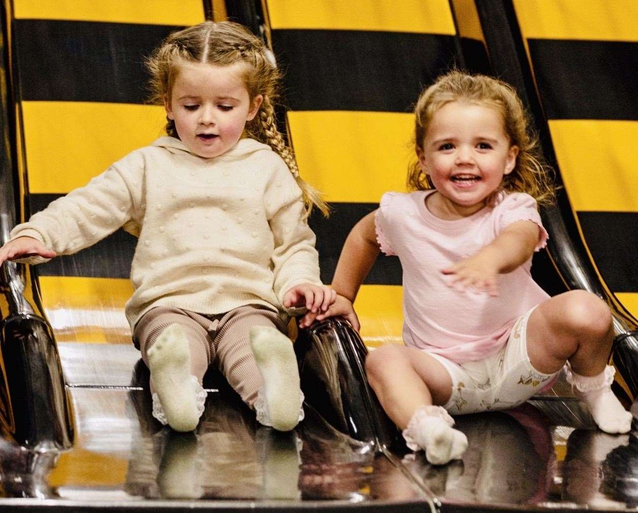 Fun on the slides at Under 1 Roof Kids Thanet. Picture: James Pearce.