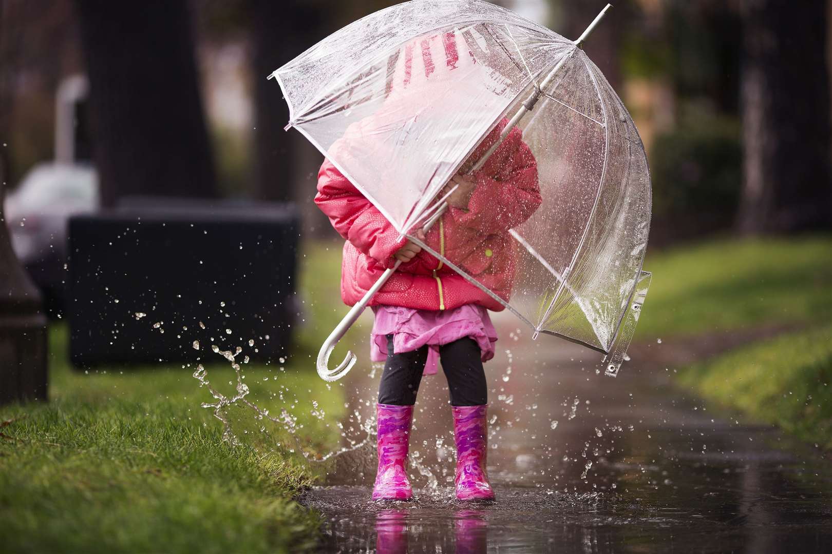 Brave the showers and aim to get the kids outside regularly anyway