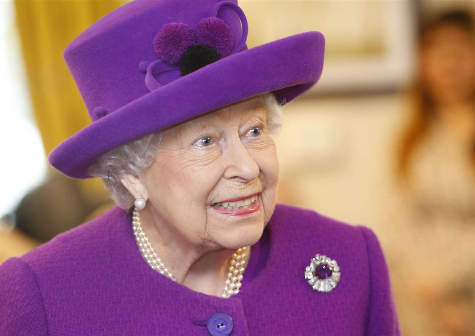 Her Majesty The Queen, pictured here on a visit to Kent, will welcome visitors to her palace garden in London this summer