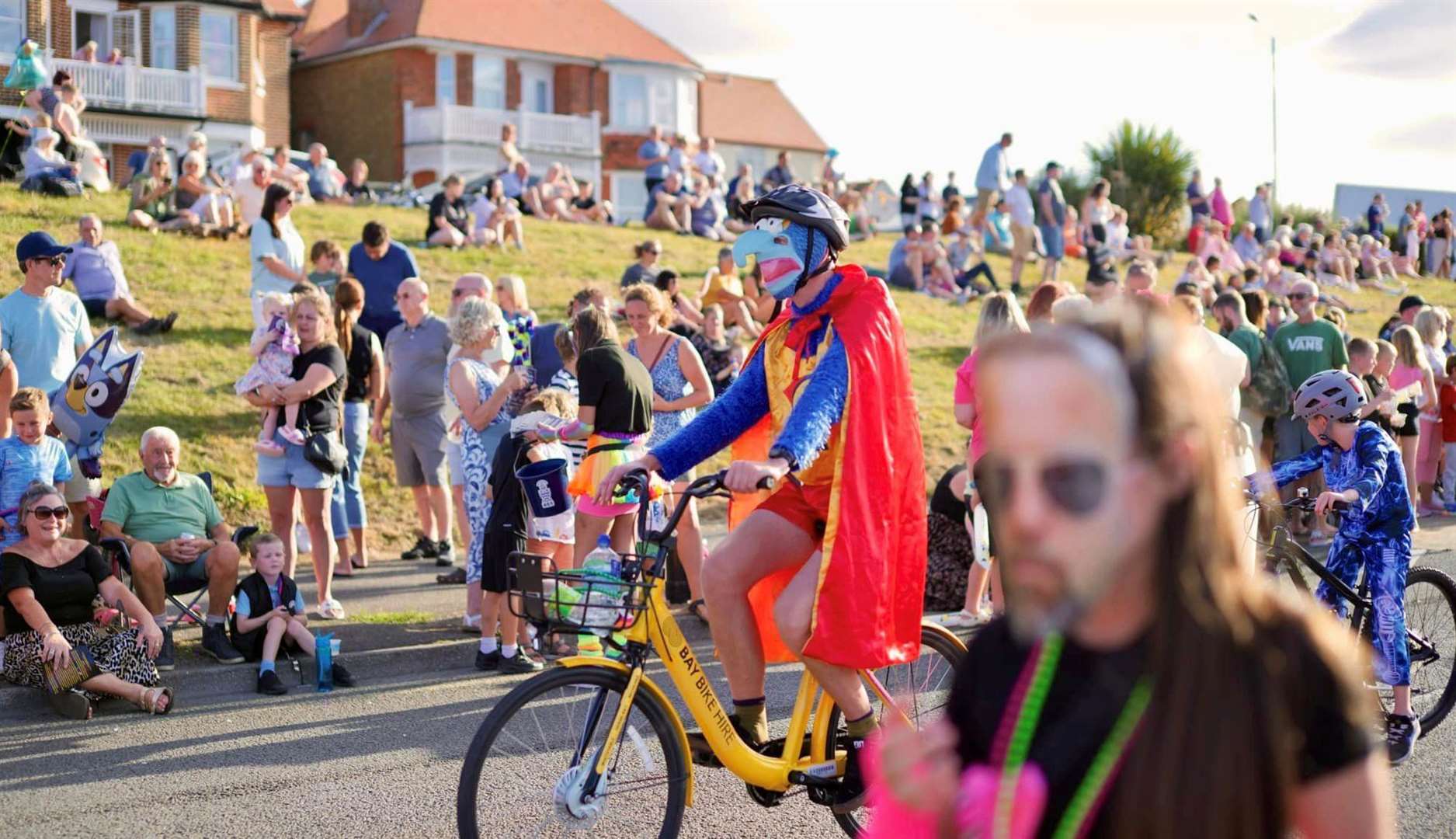 Crowds took to the slopes to watch the carnival in Herne Bay last summer