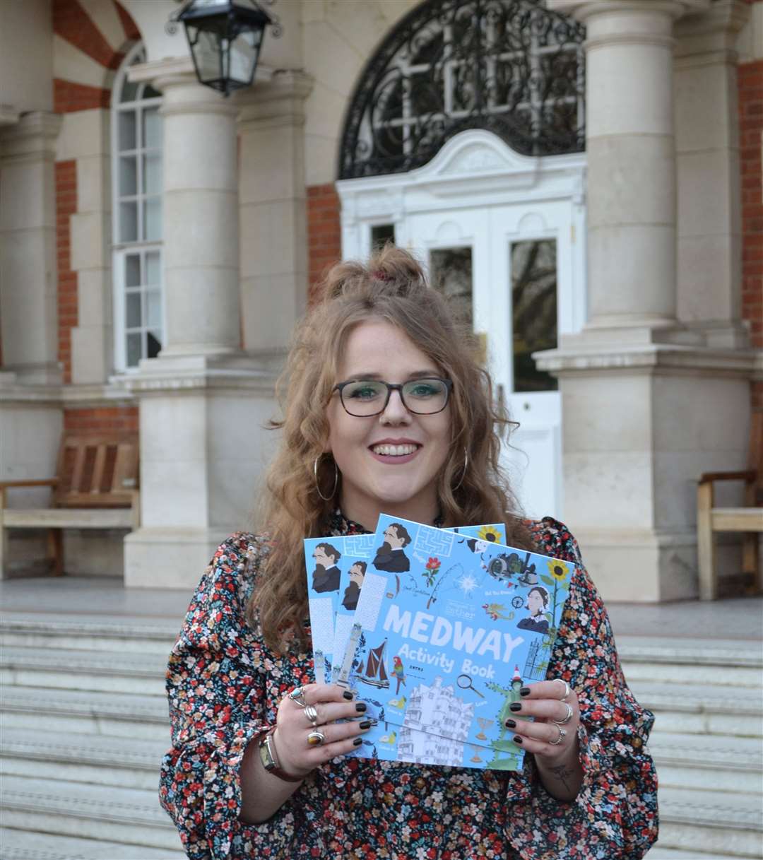 Award-winning businesswoman Esther Johnson with her The First Ever Medway Activity Book