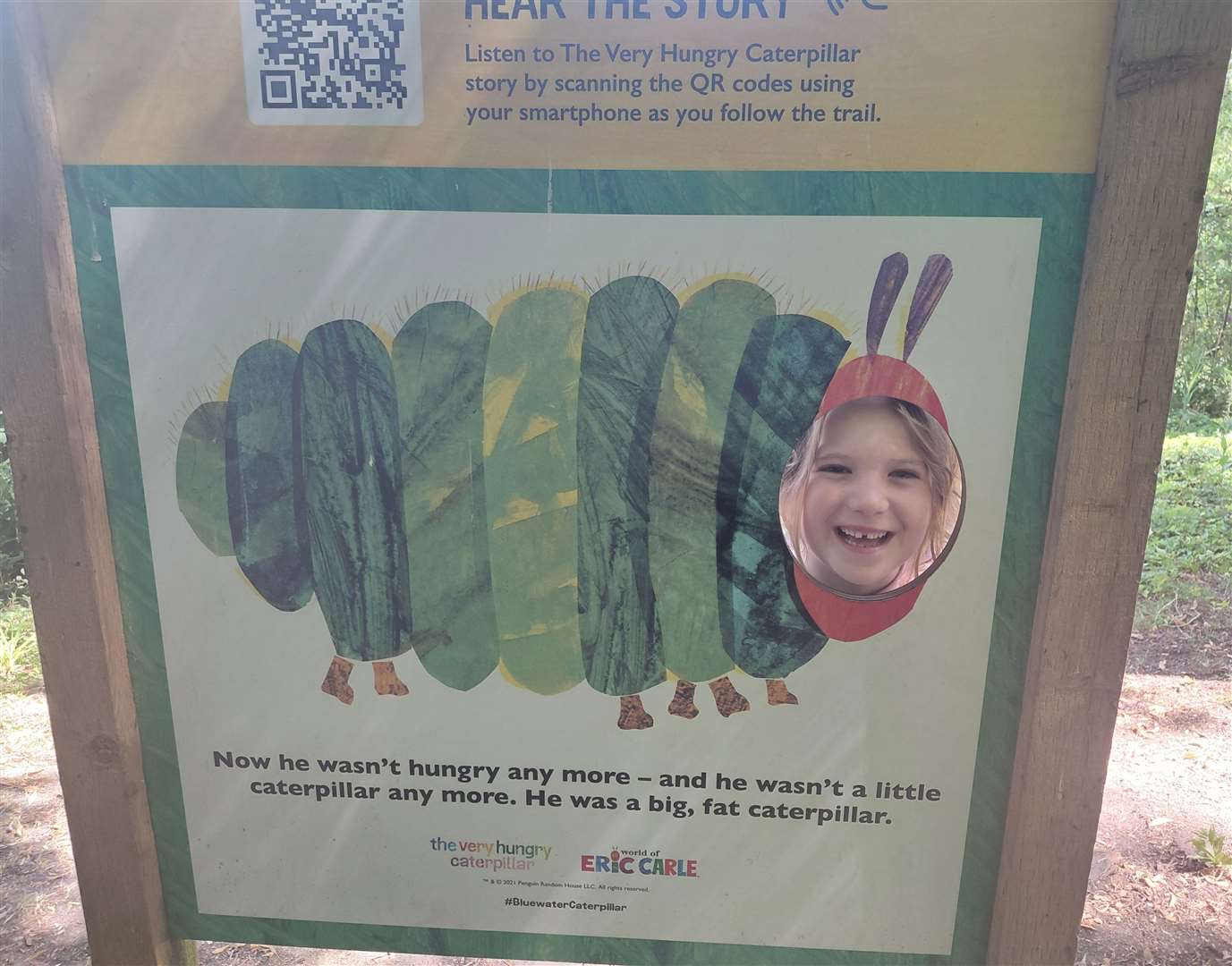 The Bluewater Nature Trail has a Very Hungry Caterpillar theme