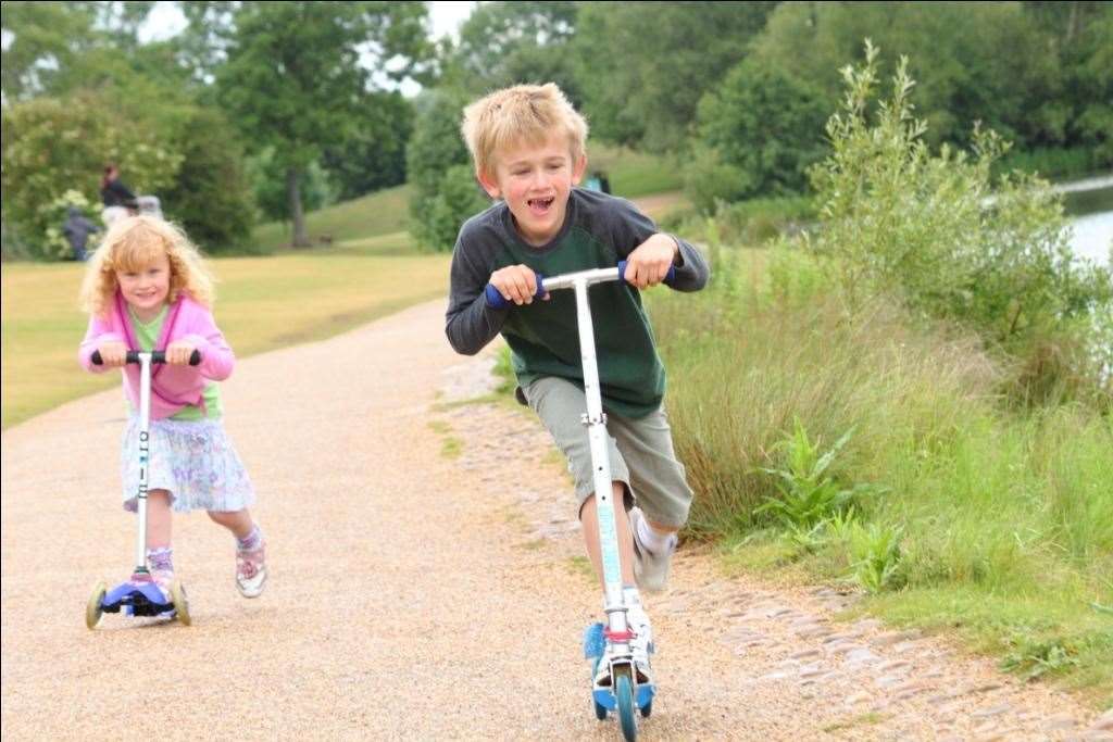 You are permitted to take your children for walks, bike rides or out on their scooters