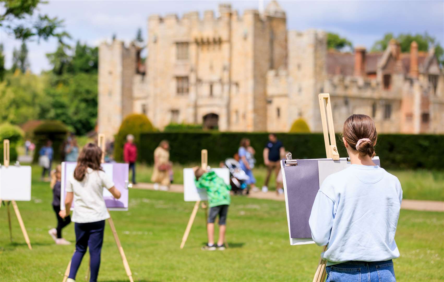 Hever’s Art Week gives visitors the unique opportunity to paint inside the castle grounds. Picture: Hever Castle and Gardens