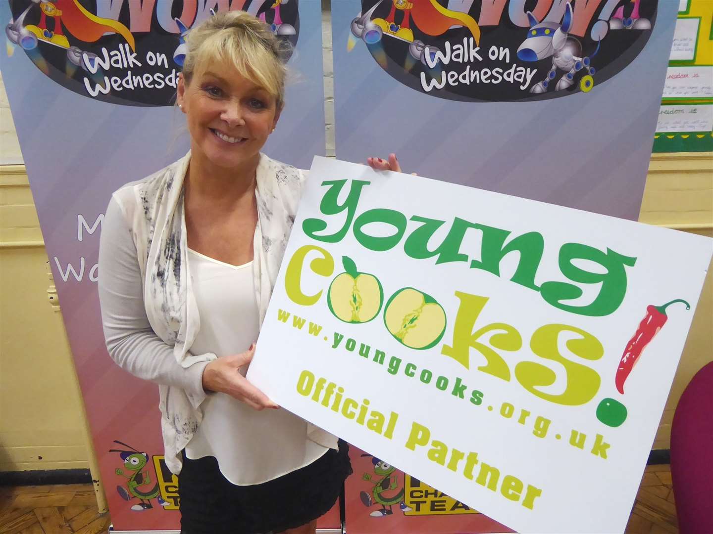 Singer and presenter Cheryl Baker supports Young Cooks