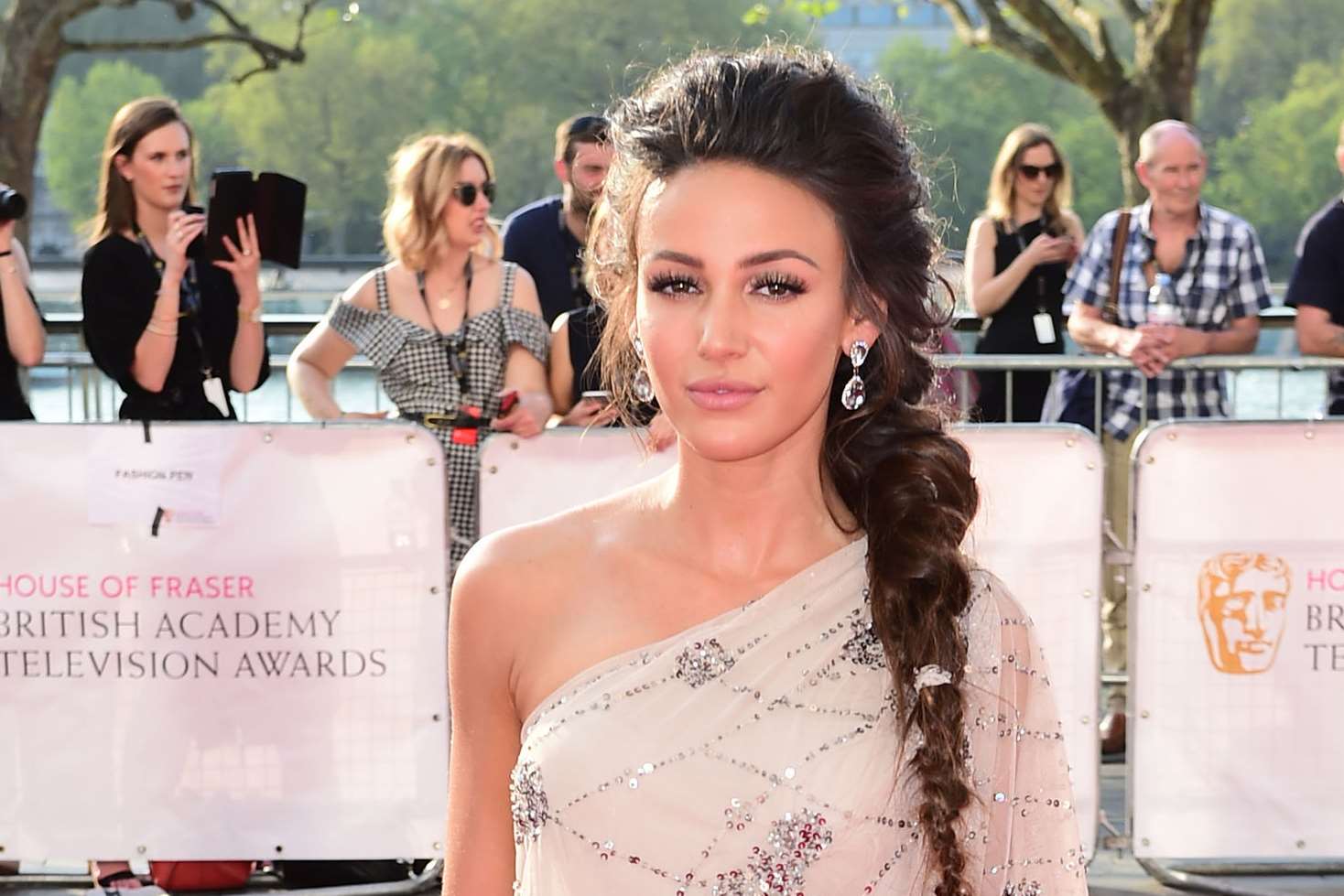 Actress Michelle Keegan showing off her figure of eight at this year's Baftas