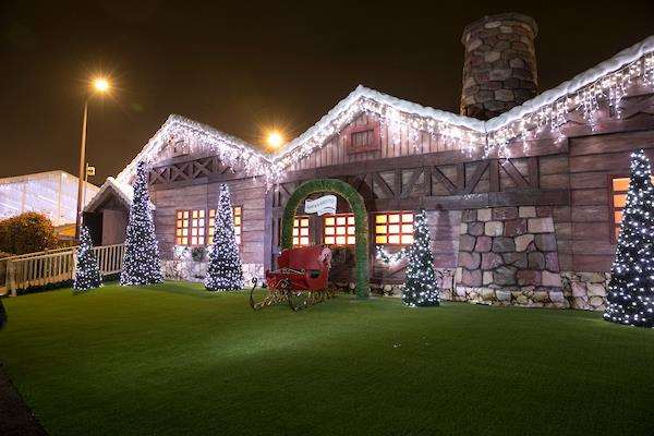 Santa's home by the lake at Bluewater last year