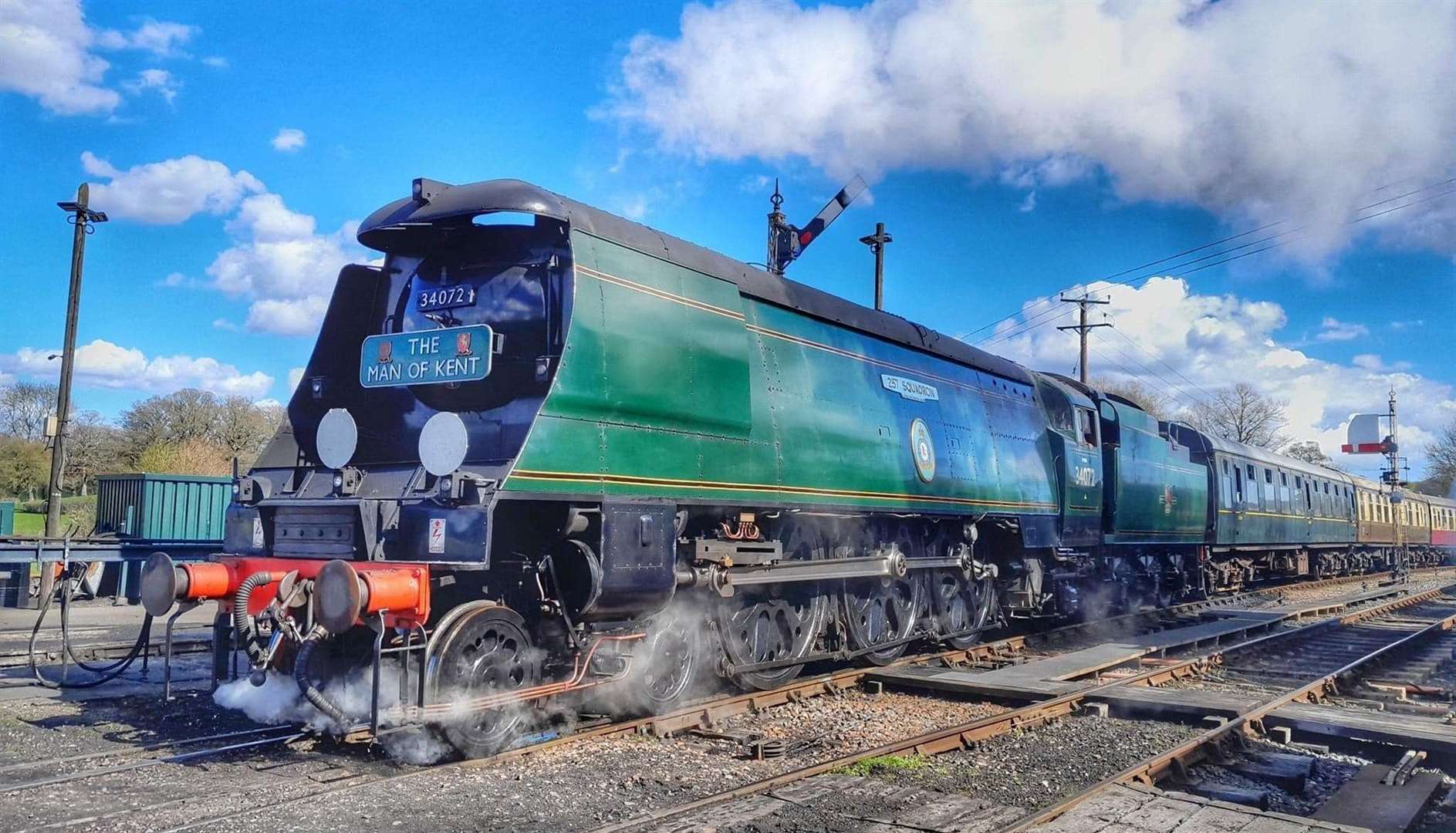 The train journey takes visitors on a return trip from Tenterden to Bodiam. Picture: Facebook / KESR