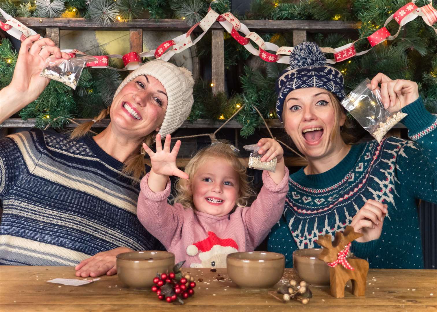 Children can make reindeer food as part of the experience