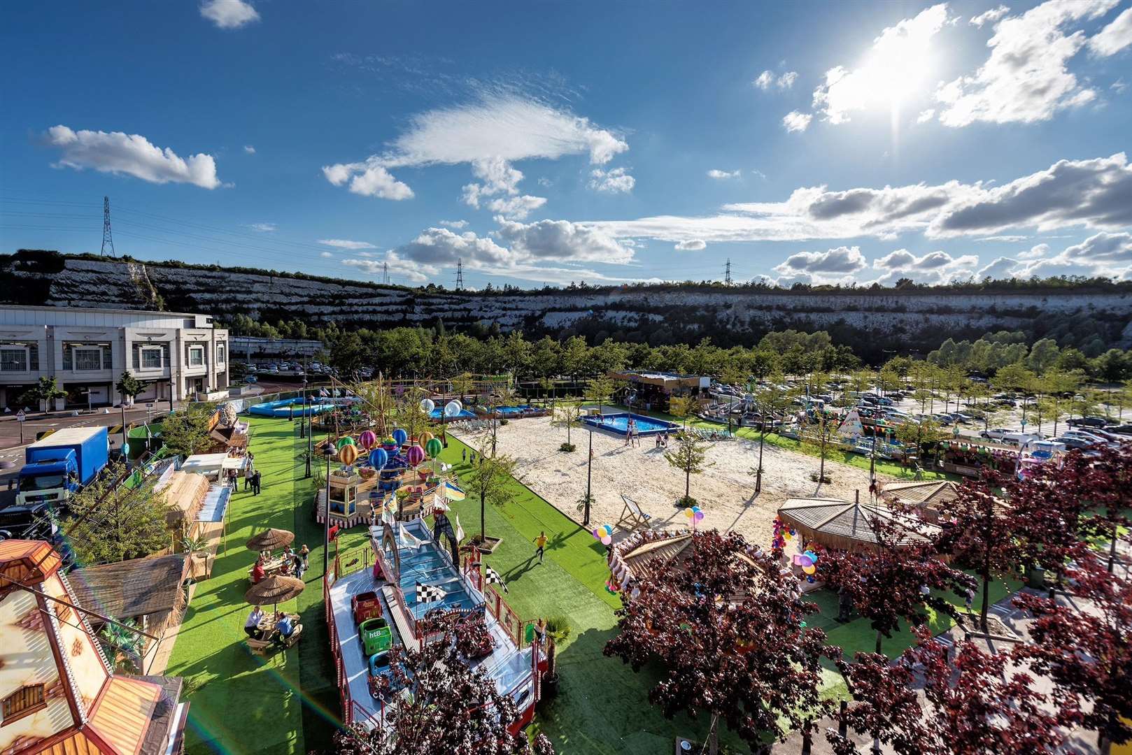 The Beach At Bluewater is a summer attraction and will remain open until September