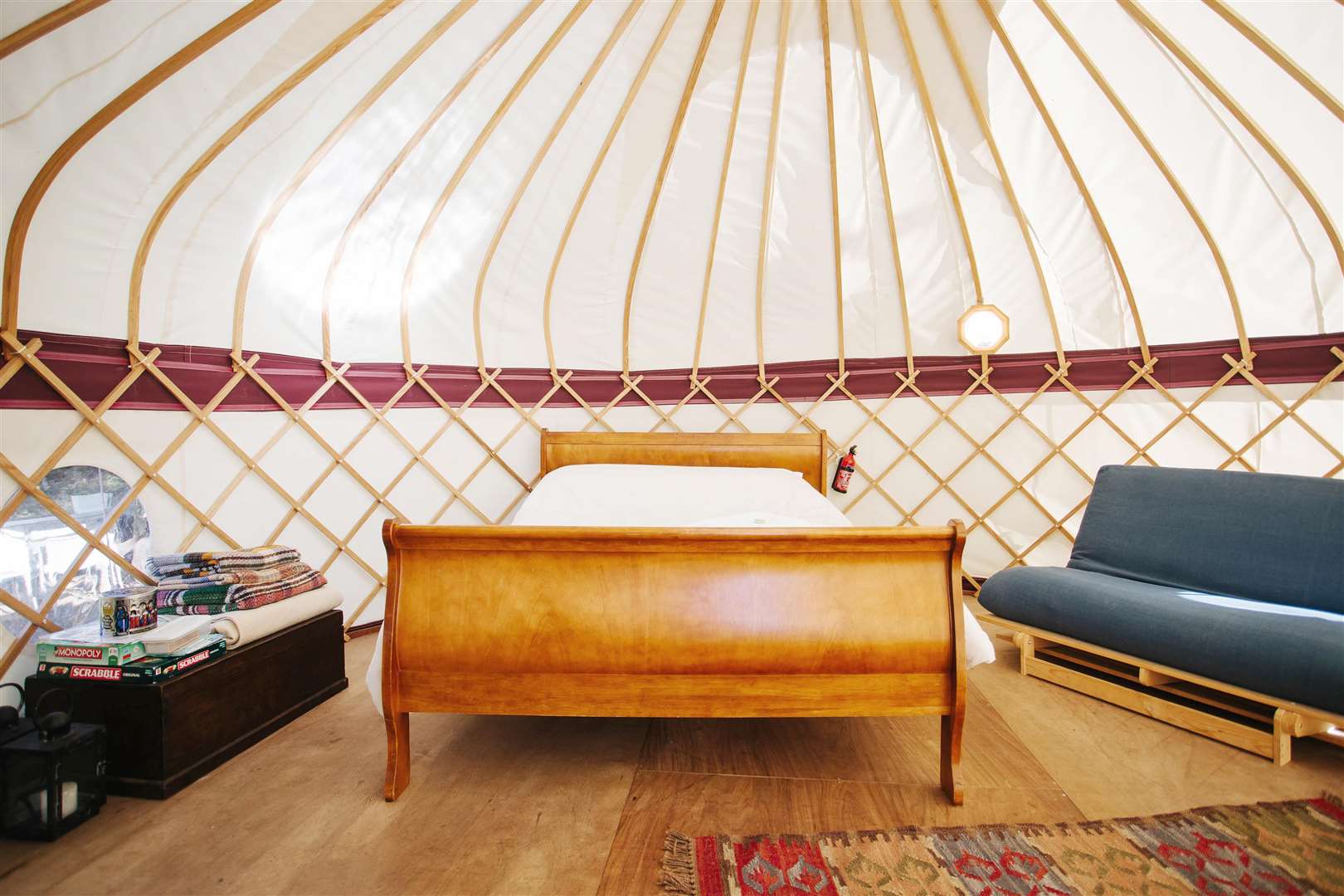 This yurt is on a working dairy farm