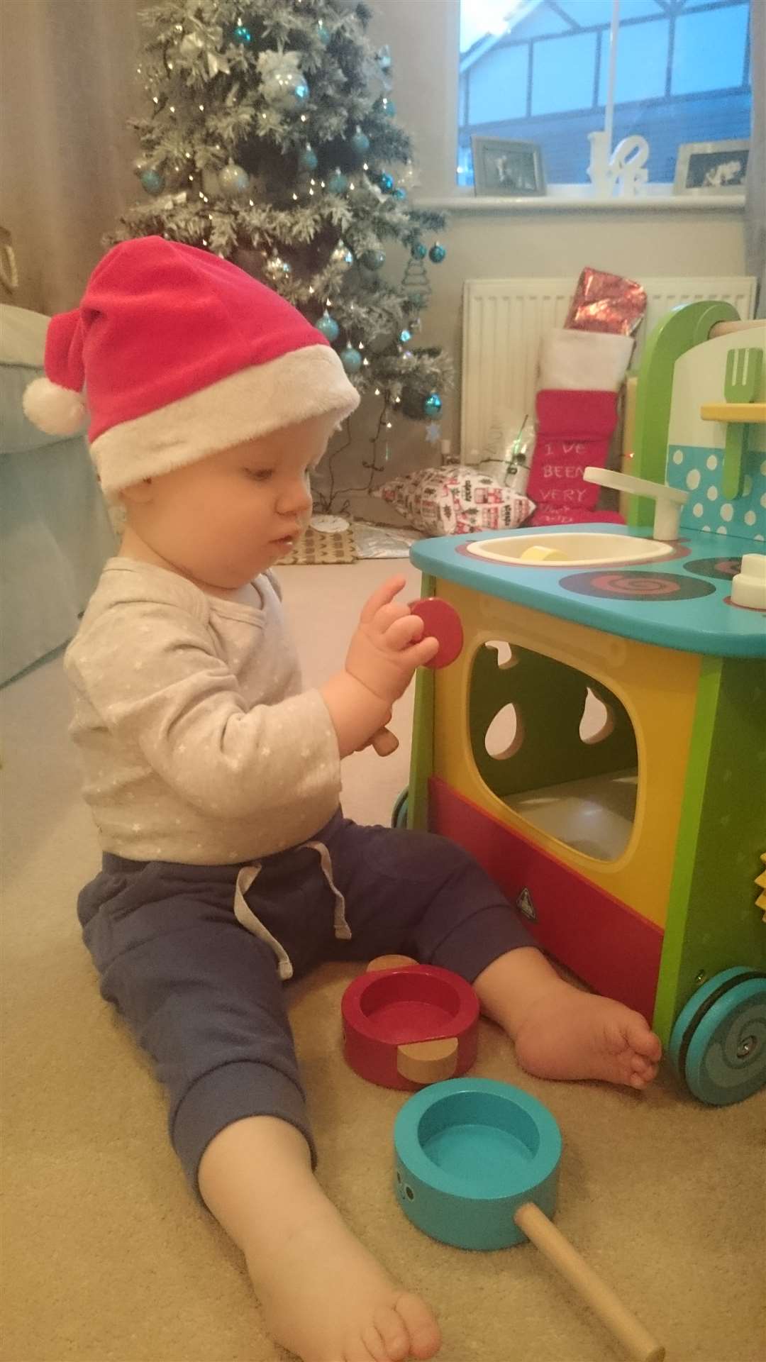 Noah is really getting to grips with Christmas this year