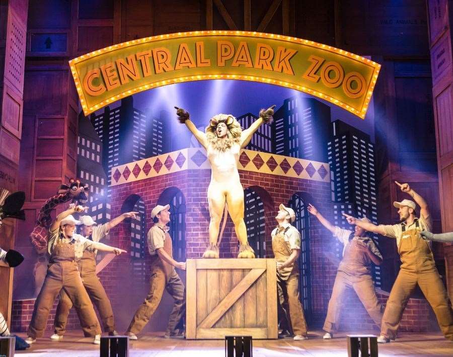 Matt Terry as the lion Alex in the musical Madagascar