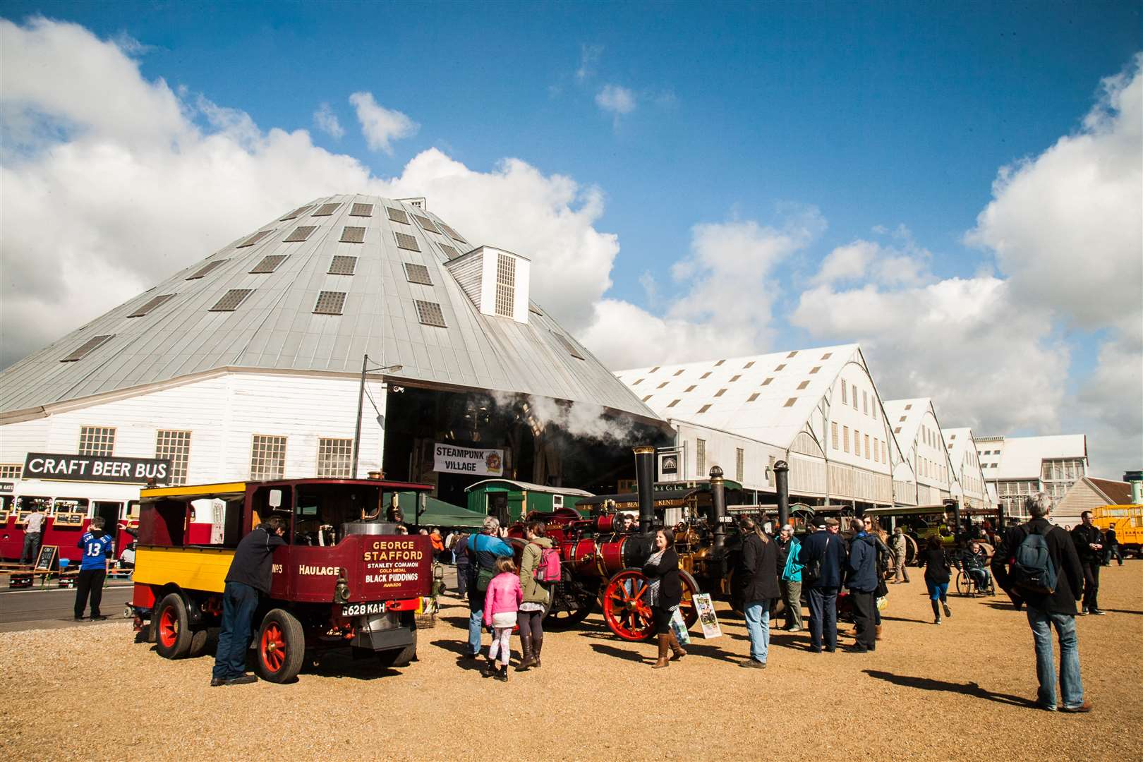 Wander around a traditional steam funfair at the Festival of Steam and Transport