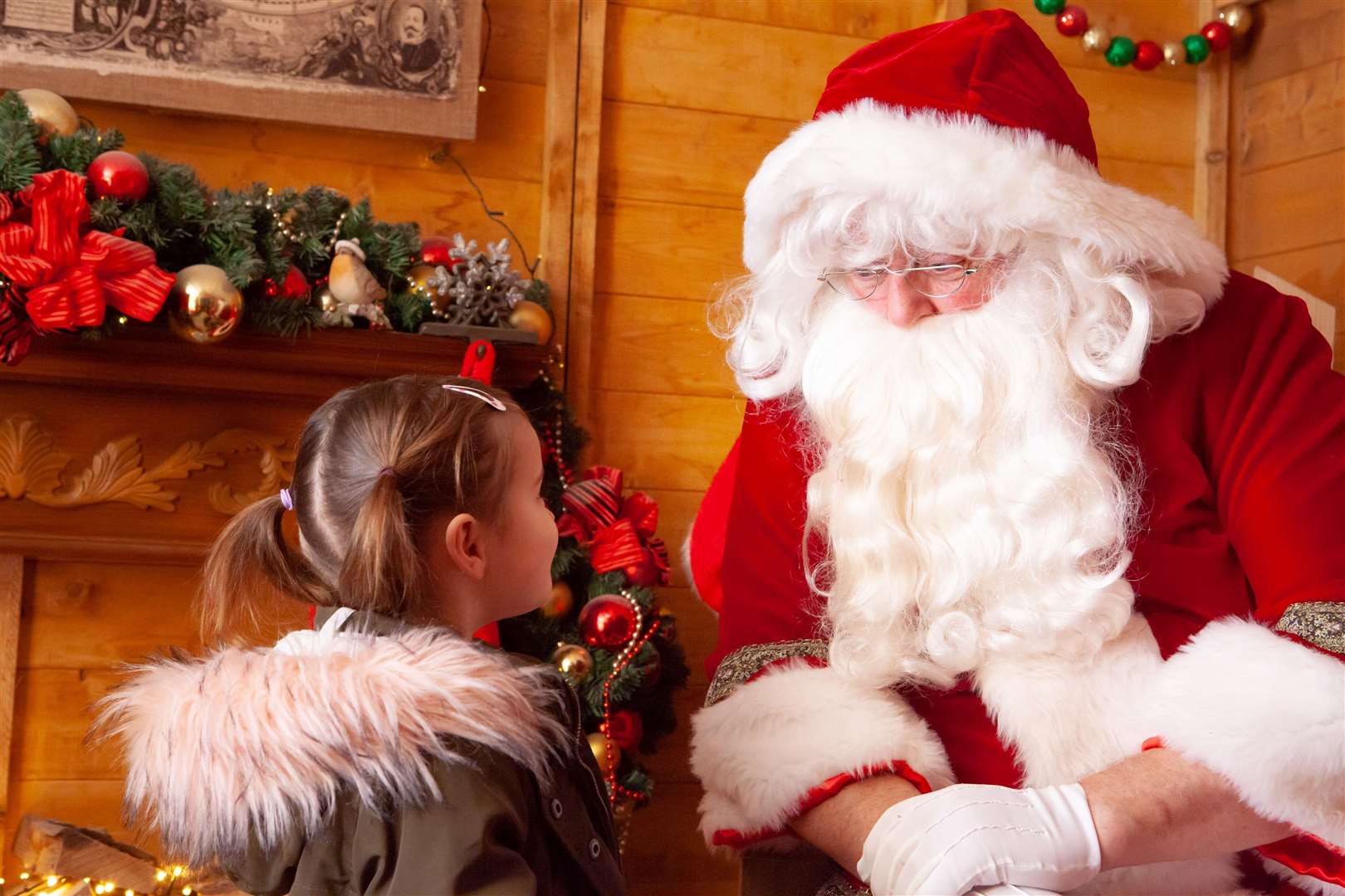 Father Christmas arrives at Kent Life in December