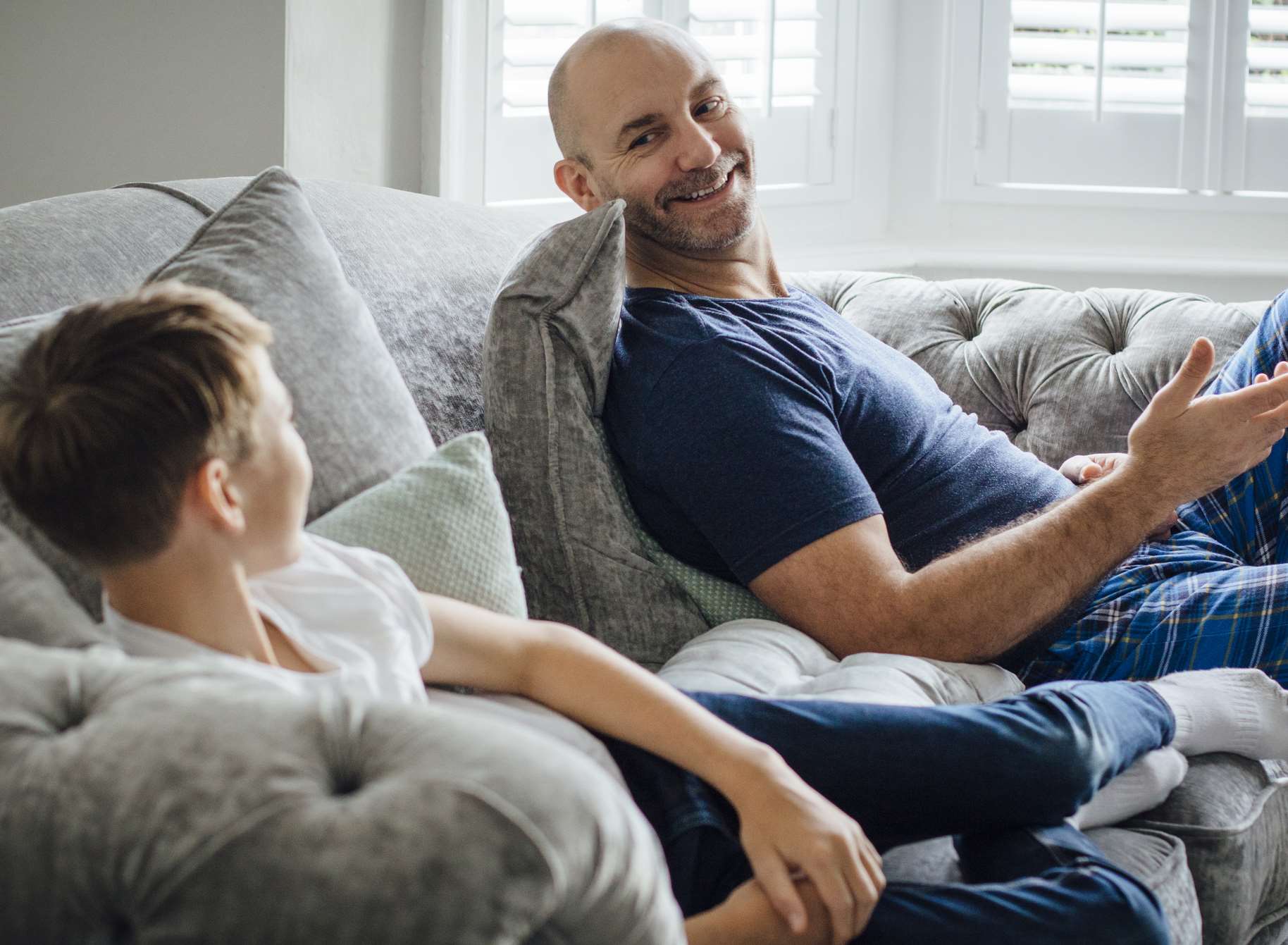 The survey found that 44%t of dads have felt uncomfortable talking to their children about certain subjects
