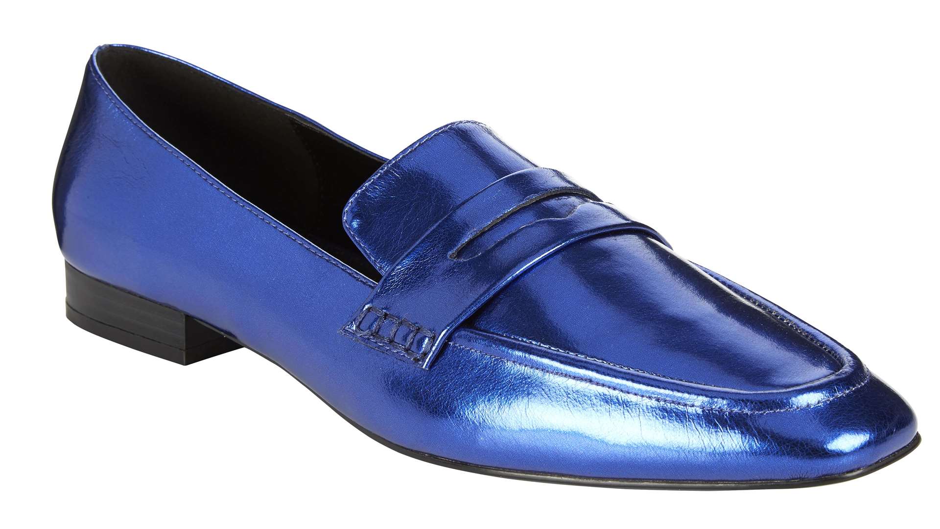 Next blue metallic loafers, £32