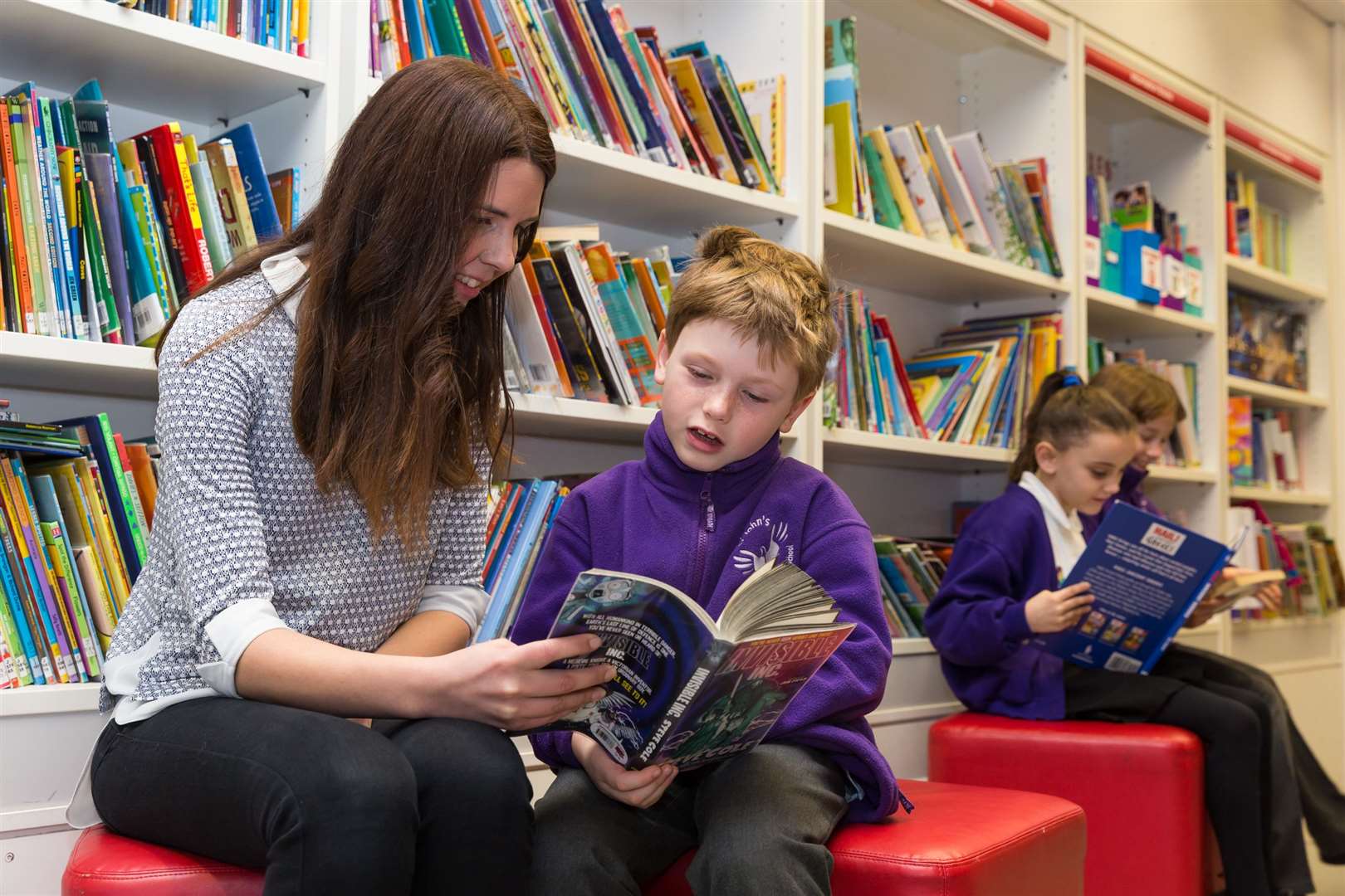 Coram Beanstalk are urging parents not to put pressure on their children when it comes to catching up with reading. Picture: Martin Apps