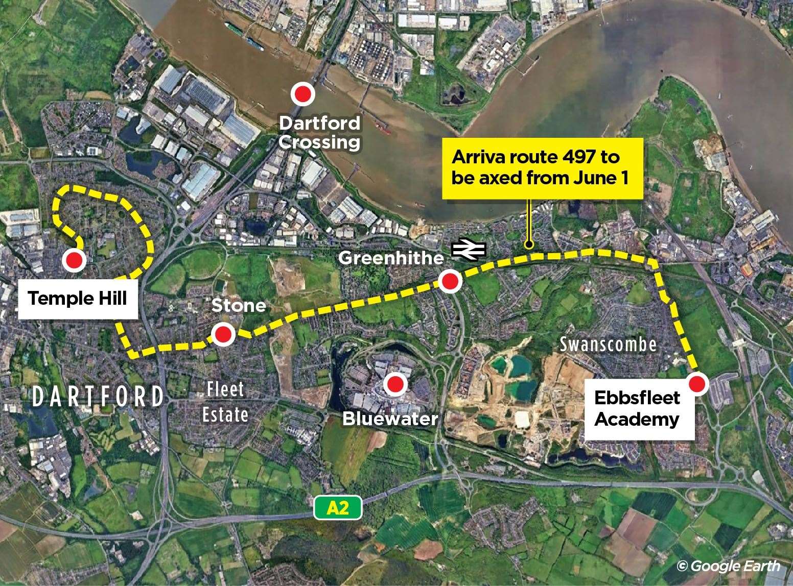 Arriva will no longer run the service from June 1