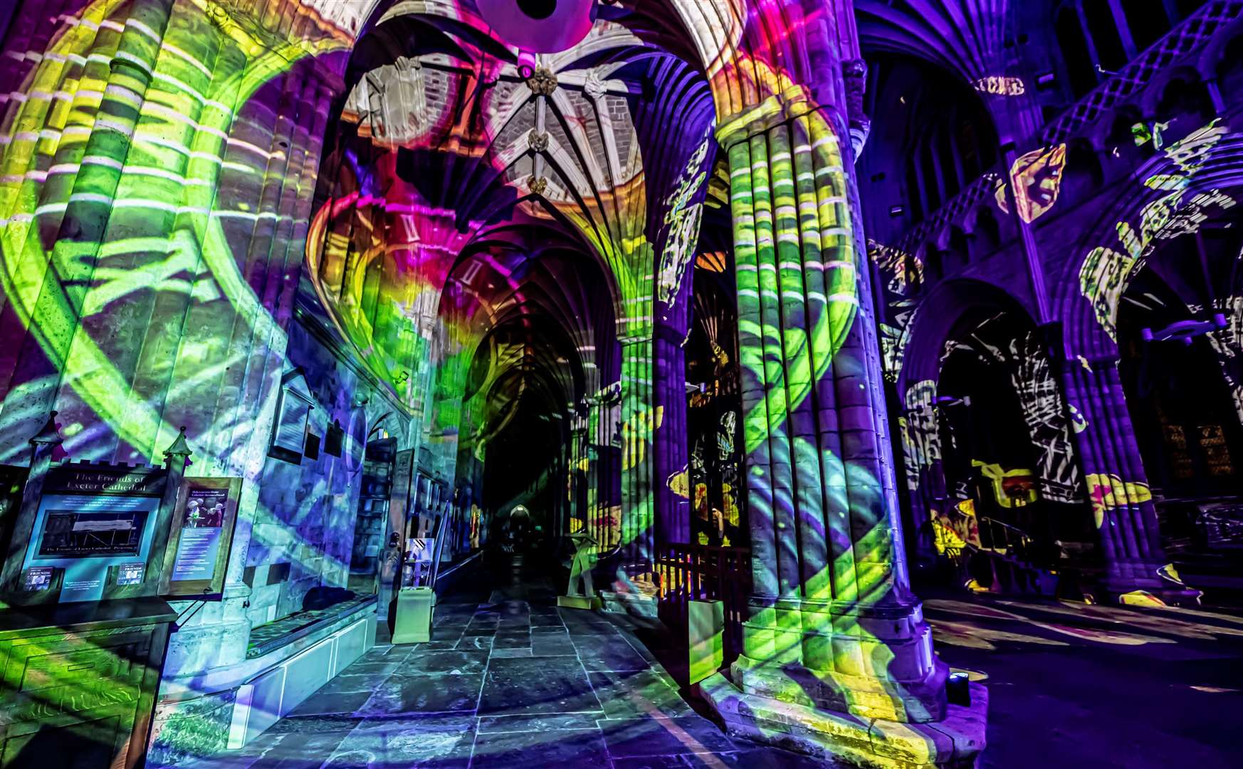 The show includes colourful projections, intricate artwork and a specially-created soundscape. Picture: Luxmuralis