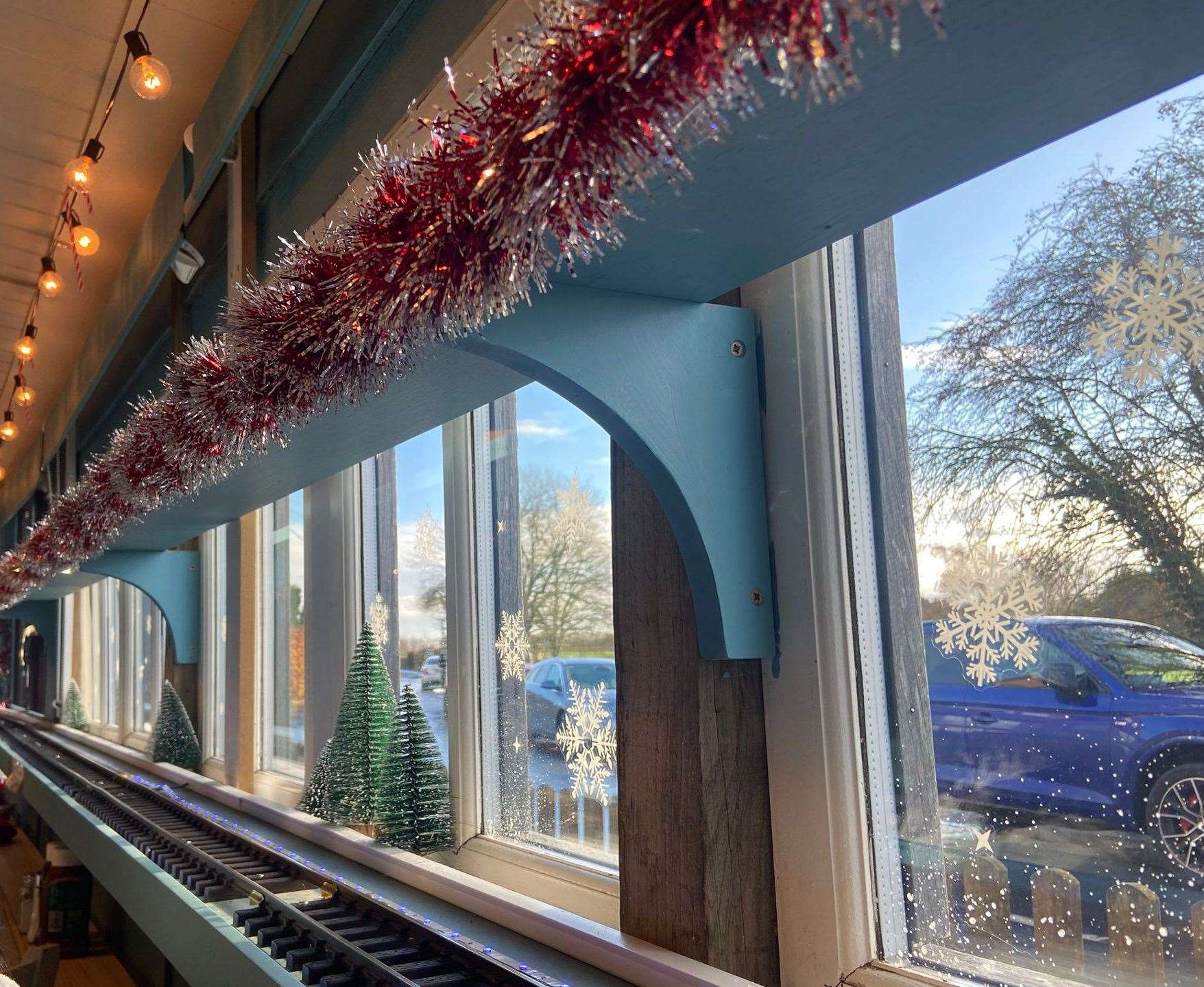 The café housed several miniature railway lines that looped around the entire eatery