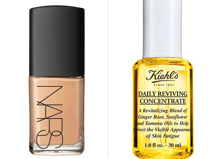 Nars Sheer Glow Foundation and Kiehl's Daily Reviving Concentrate