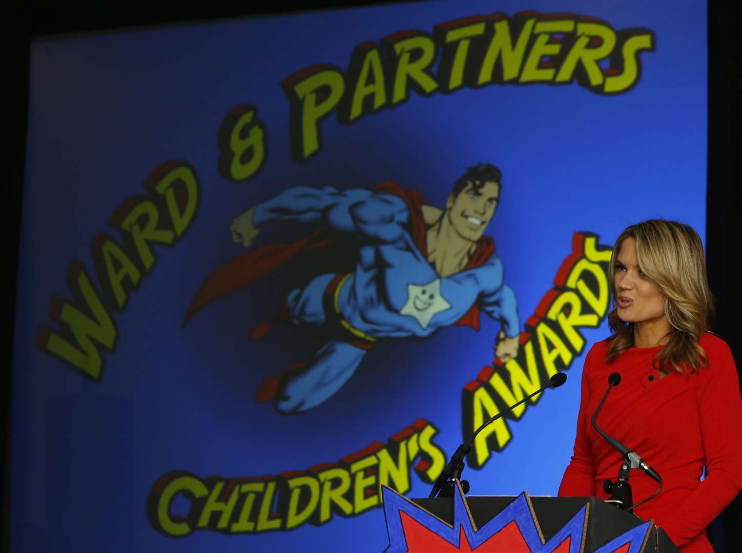 Charlotte presenting the Wards Children's Award in 2018