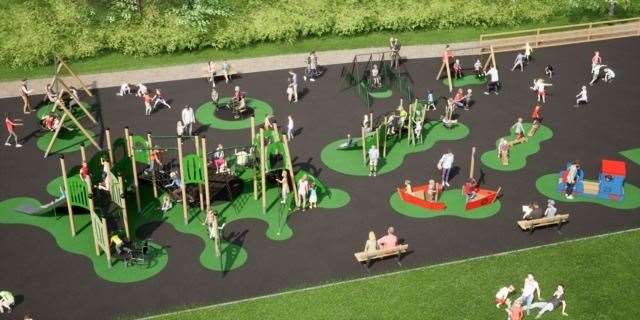 CGI of the planned playground for Shorne Woods Country Park Picture: Playdale