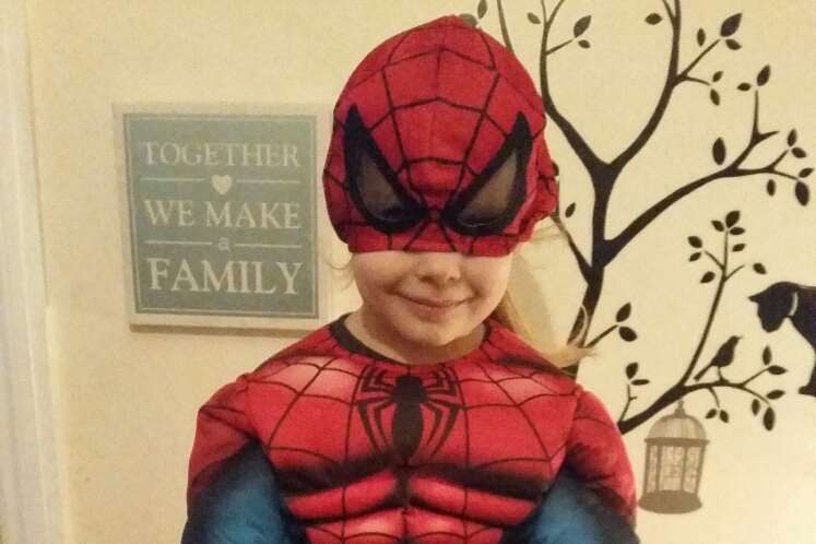 Isabella, 5, as Spiderman