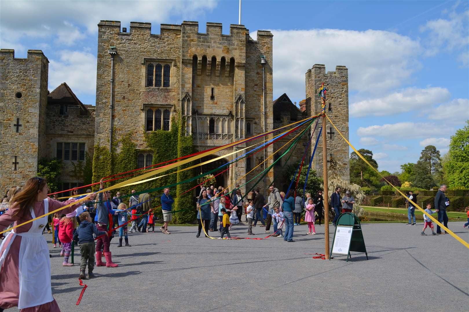 Visitors can join in the Maypole dancing