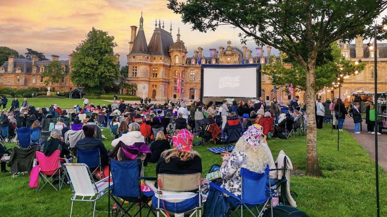 Watch family favourites, exhilarating thrillers and hit musicals on the open-air big screen. Picture: Adventure Cinema