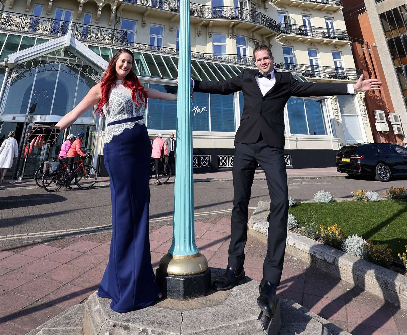 The 41-year-old at The Dynamic Awards 2025 with her partner James Giles. Picture: Pip Rothwell