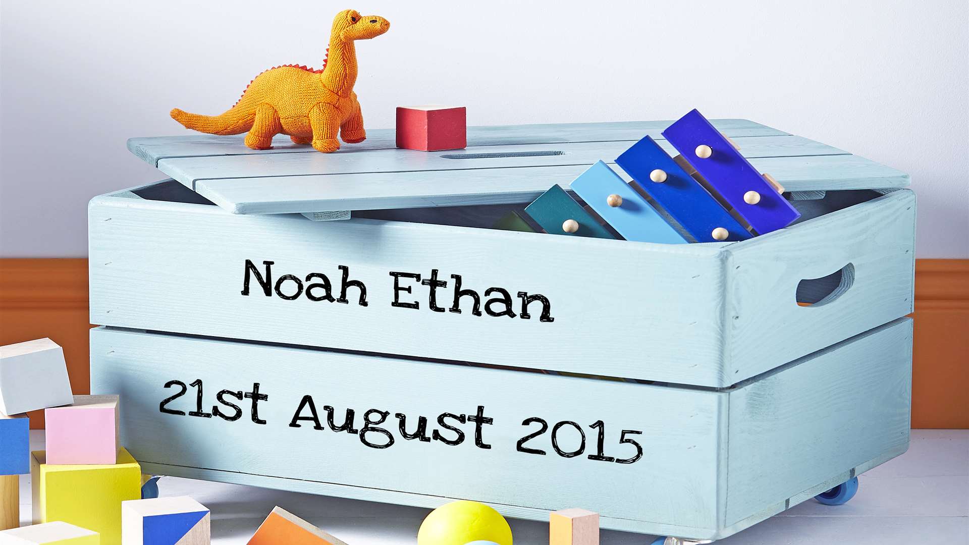 This super cool personalised toy box is £36.95 online at www.plantabox.co.uk