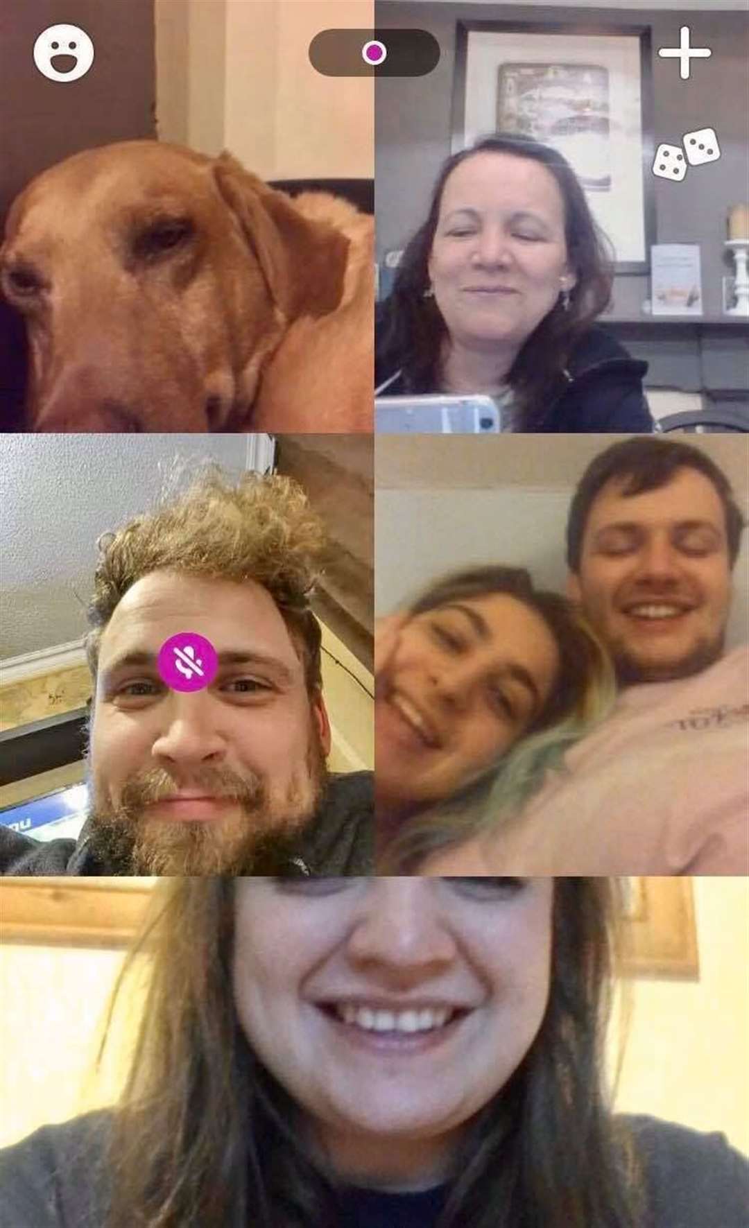 Houseparty video calling in KoL senior features writer Angela Cole's home during lockdown