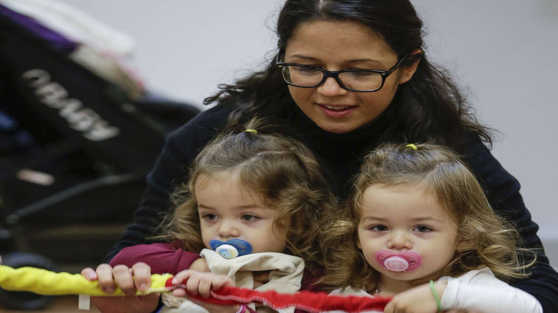 Maria Giamouzi with Amelia and Rosalia