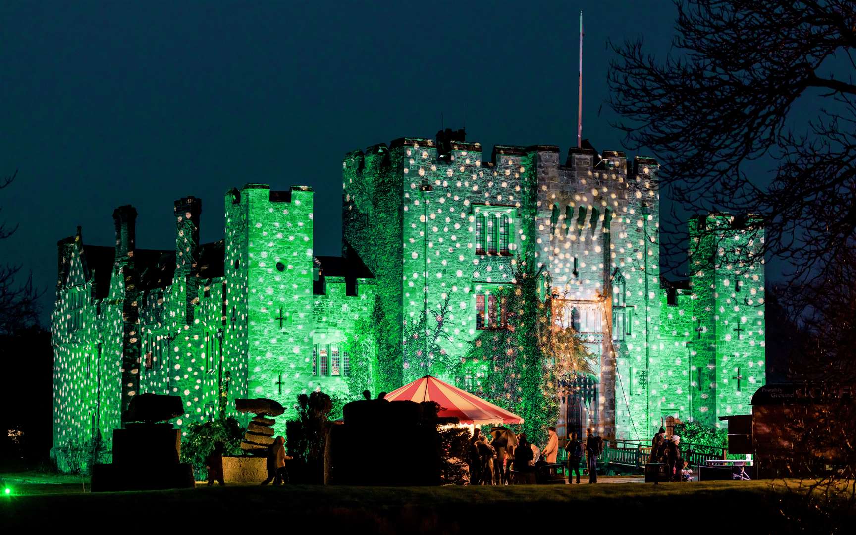 Hever Castle will be illuminated as part of the Emerald City for its Land of Oz Christmas celebrations. Picture: Ollie Dixon Photography