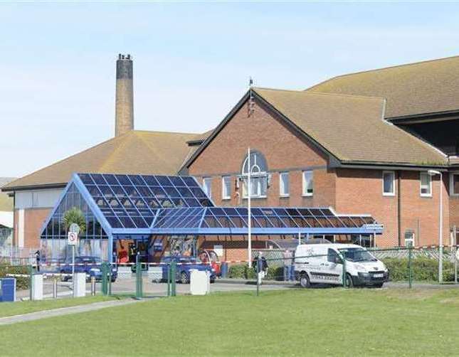 Sophie Dougherty was rushed to the QEQM hospital in Margate