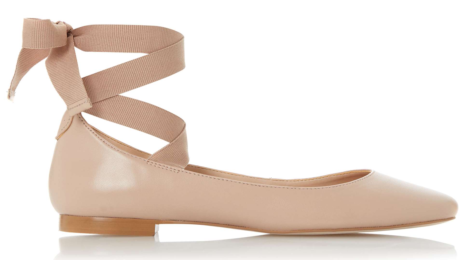 We love these Handsel nude ballerina shoes for £65 at Dune. Show off your dancing slippers with cropped trousers, culottes or a calf-skimming midi skirt.