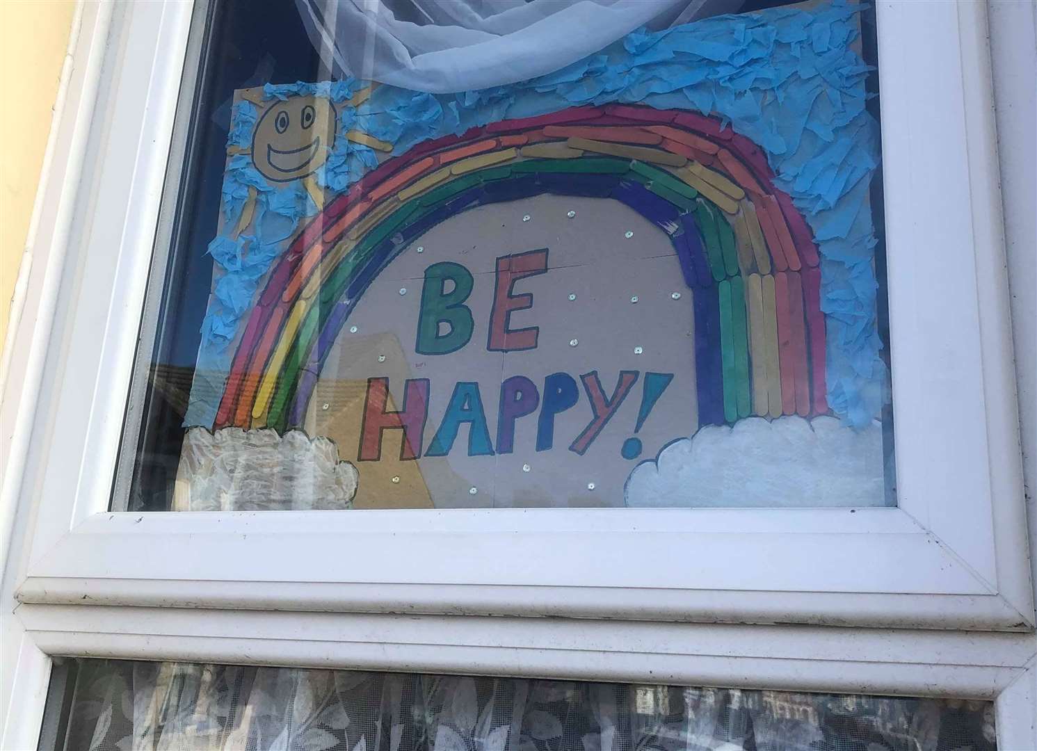 A rainbow display in Sheerness