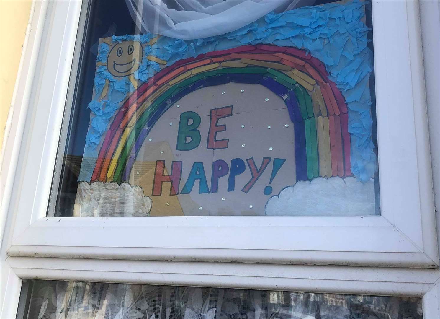 A rainbow display in Sheerness