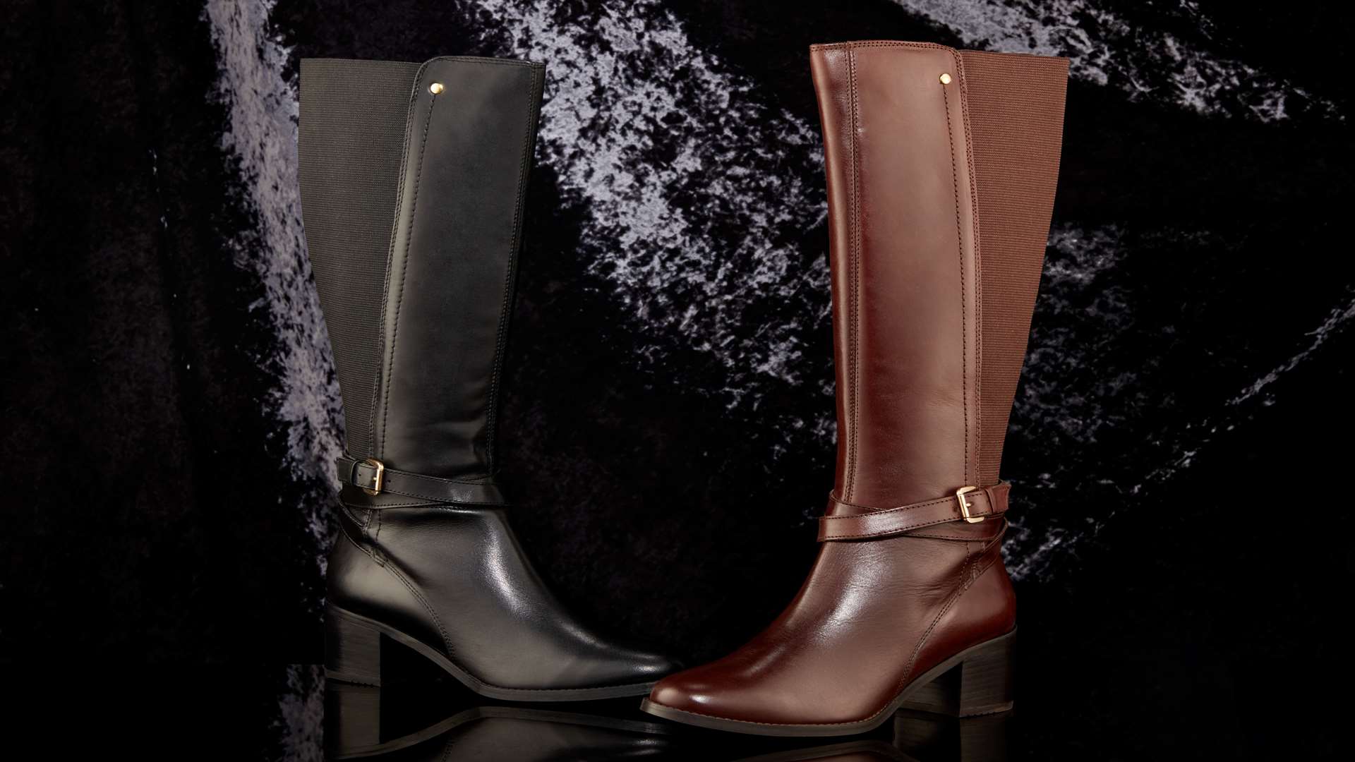 Vivv boots by Dune in brown and black, £130