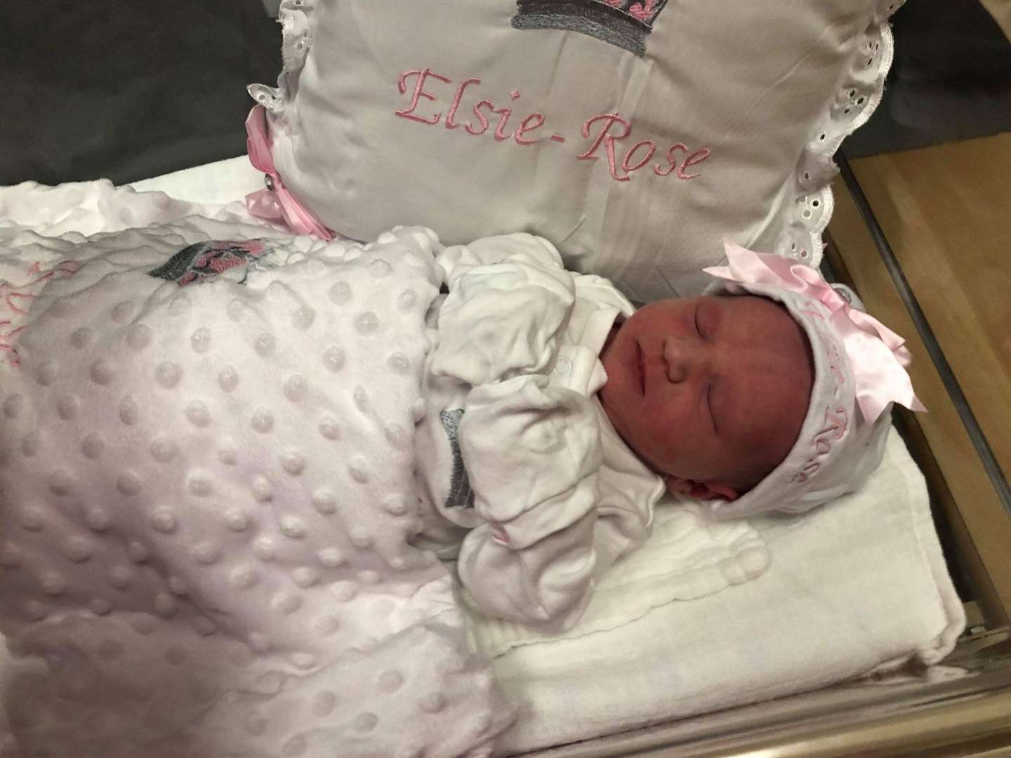 At two weeks old, Elsie-Rose contracted a bad cold and suffered from respiratory problems