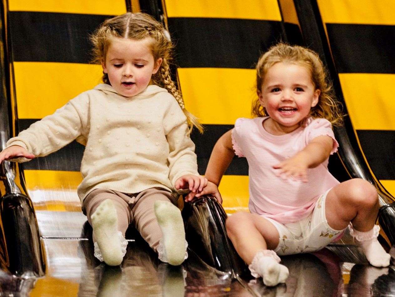 Fun on the slides at Under 1 Roof Kids Thanet. Picture: James Pearce