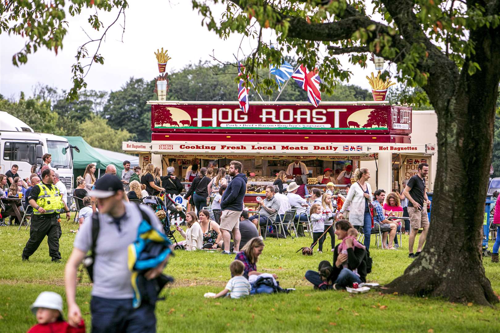 Take a picnic or tuck in a one of the many food outlets at the show