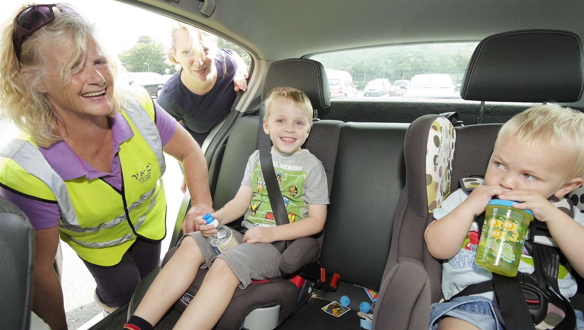 Members of the KCC Road Safety Team, like this volunteer from a previous campaign in Sittingbourne, will be out inspecting child safety seats to see if they are fitted correctly (3408726)