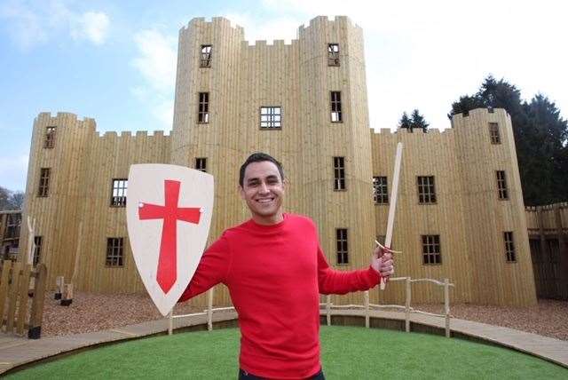 Cbeebies presenter Ben Cajee opened the new Knights Stronghold playground and Adventure Golf Course at Leeds Castle