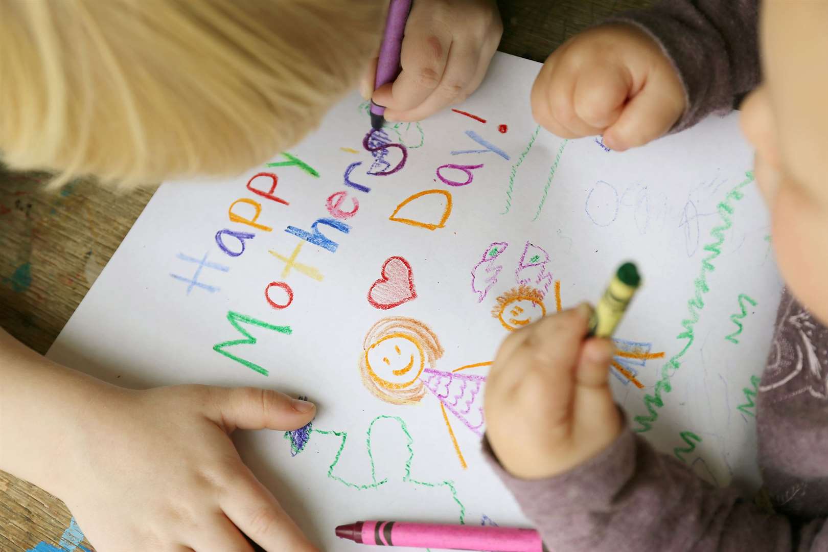 Children have spent January drawing pictures of their mums for Mother's Day