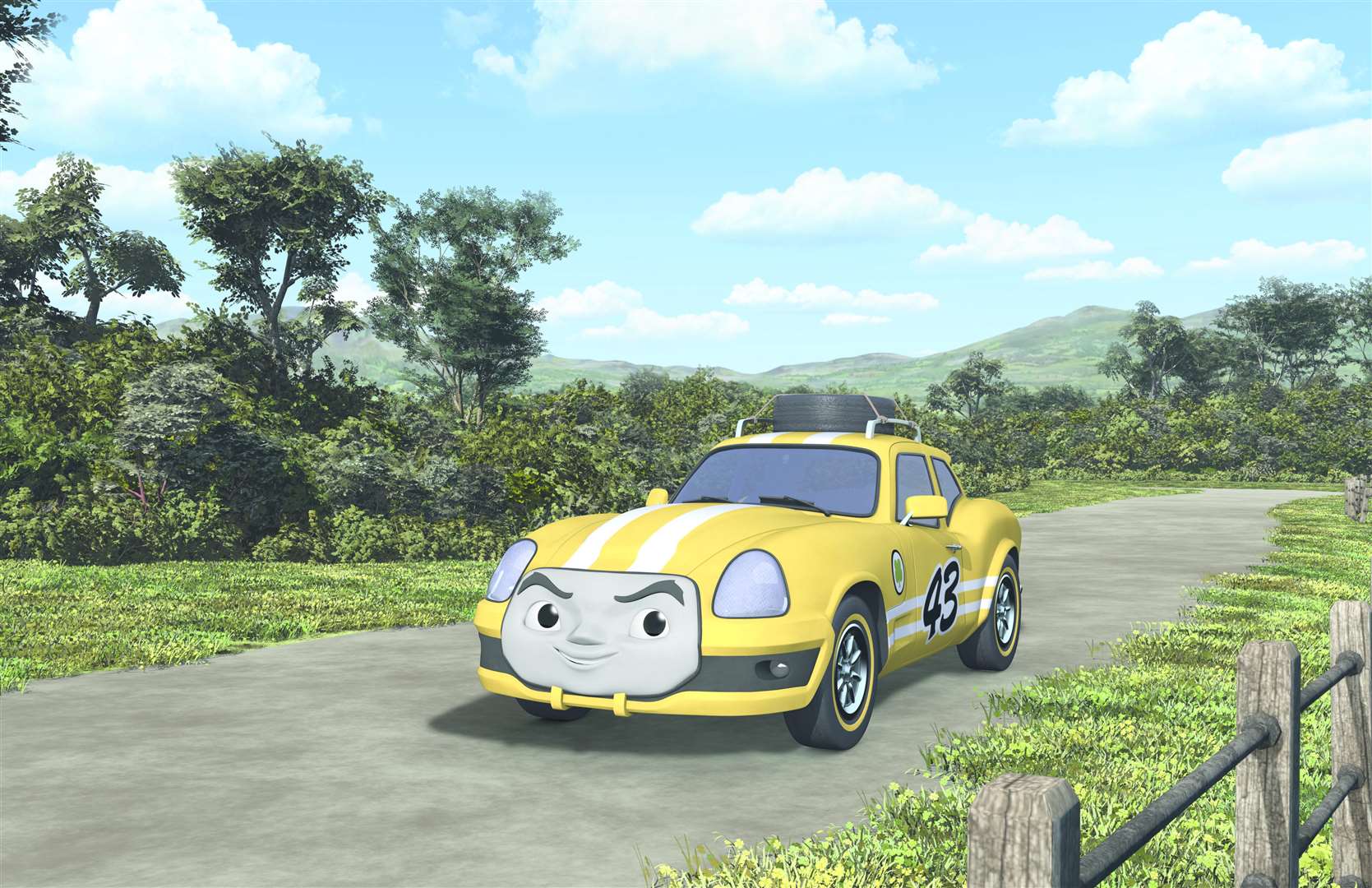Ace the racing car is a new character in the film
